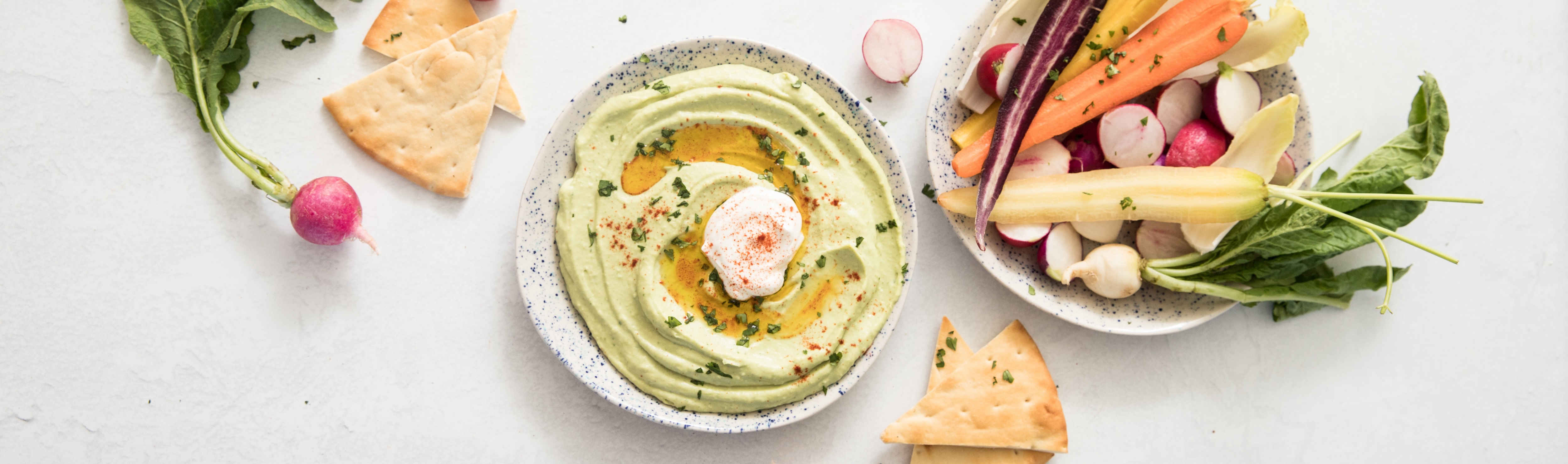 Houmous à l'avocat et yaourt grec