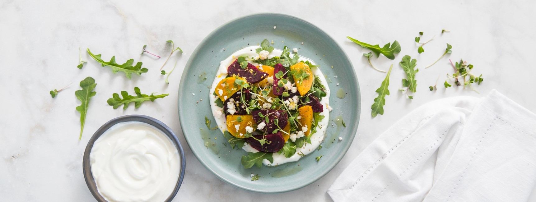 Salade de betteraves rôties et yaourt