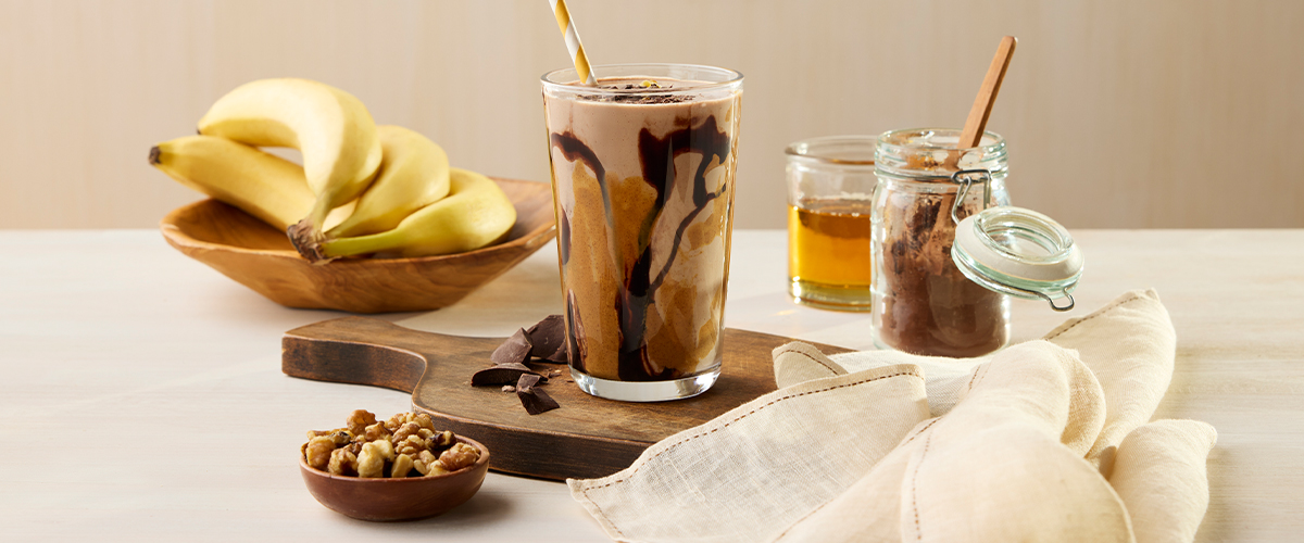 Smoothie protéiné au chocolat