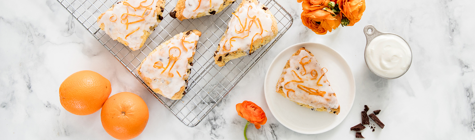 Scones à l'orange et chocolat noir 